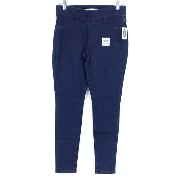 Old Navy Super Skinny Mid Rise Jegging Womens Size 4P Dark Wash Denim Slimming - Picture 1 of 7